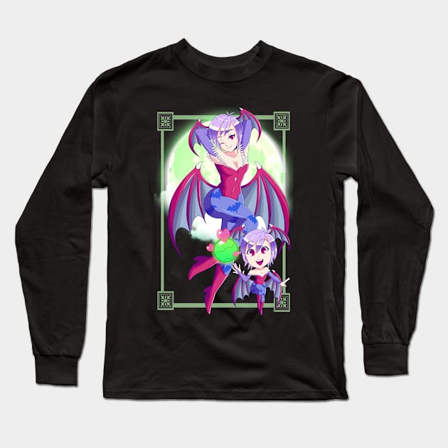 Lilith & Chibi Lilith Long Sleeve T-Shirt by SenpaiLove